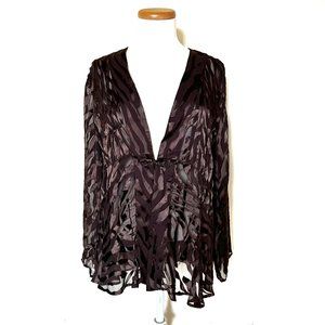 Chico's Brown Animal Print Sheer Top 2